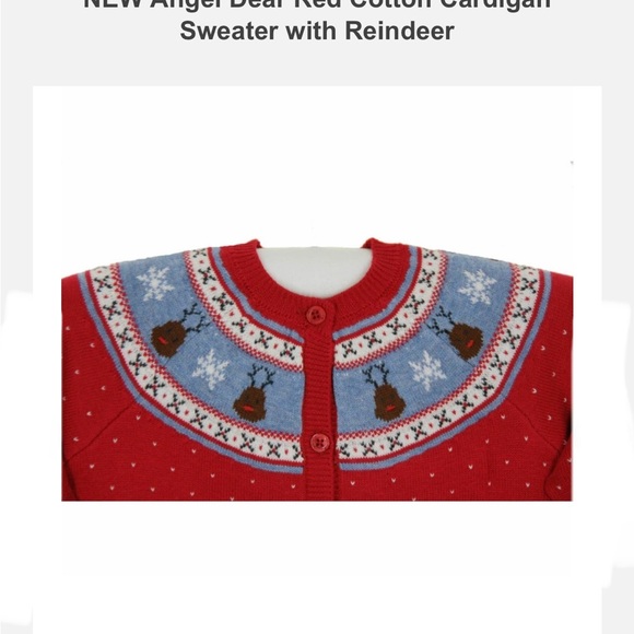 Angel Dear Fair Isle Reindeer Cardigen - Picture 2 of 7